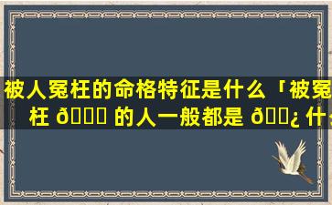 被人冤枉的命格特征是什么「被冤枉 🐈 的人一般都是 🌿 什么反应」